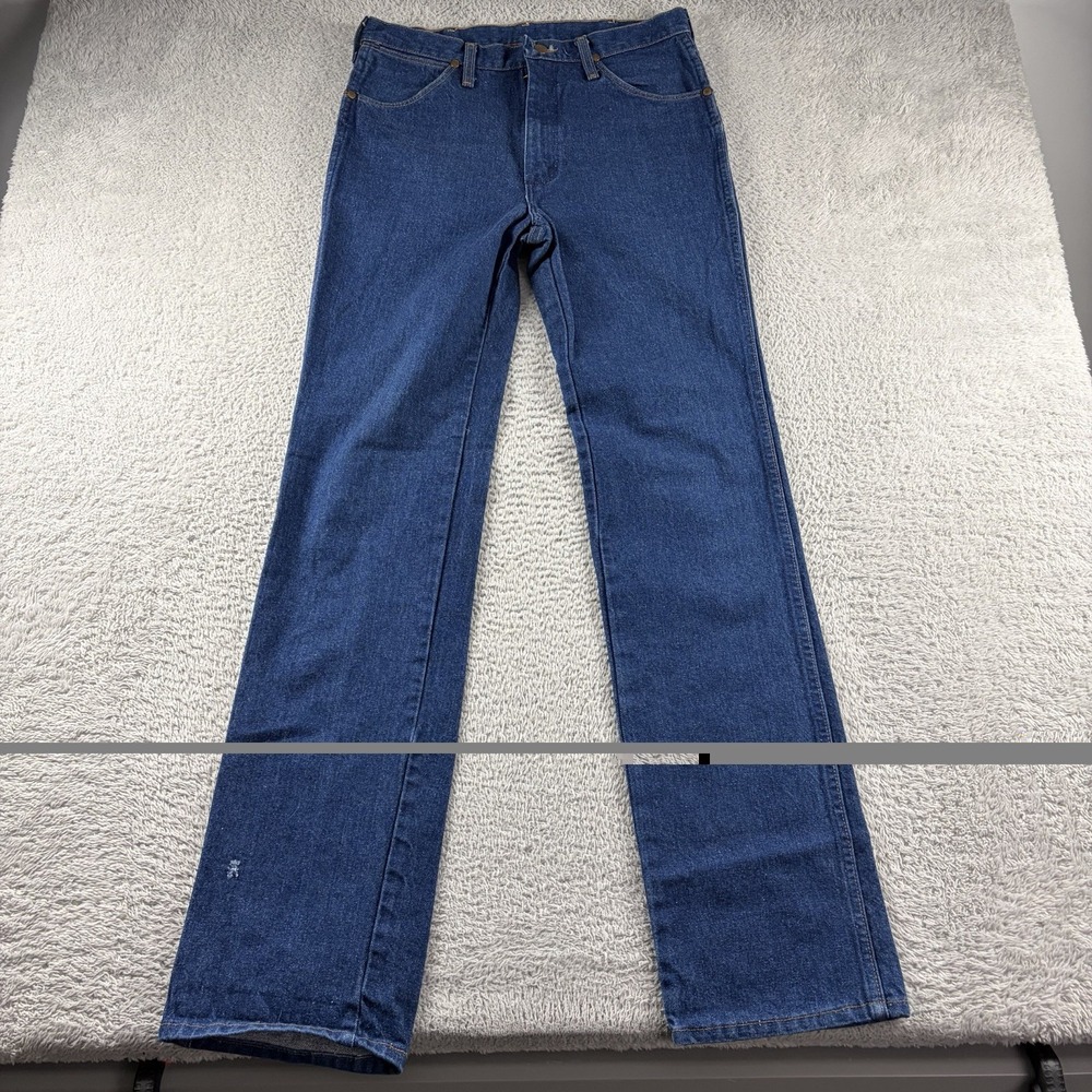 Vintage 70s Wrangler 936DEN Cowboy Cut Jeans Rigid Slim Fit Mens 33x36‎ (32x34)